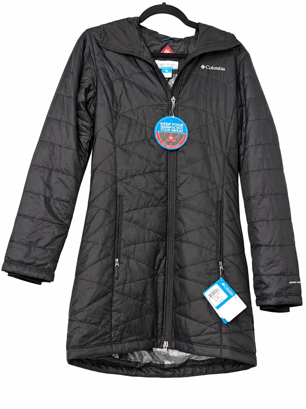 Women’s Columbia Black Hooded Long Packable Puffer Coat